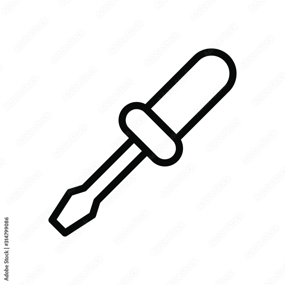 Screwdriver line icon Screwdriver line icon