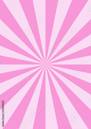 放射状の背景　ピンク