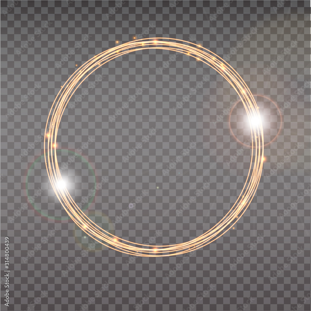 Bright halo. Abstract glowing circles. Light optical effect halo on transparent background. Vector illustration, eps10 Bright halo. Abstract glowing circles. Light optical effect halo on transparent background. Vector illustration, eps10