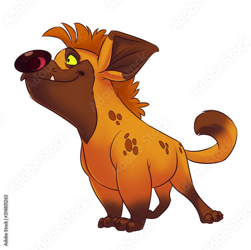 Cute Cartoon Hyena photo