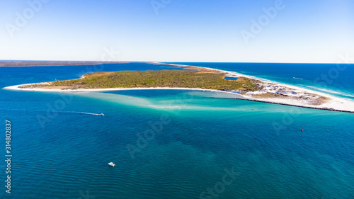 Panama City Beach Aerial View with White Sand Sea , Florida , USA © Pugalenthi
