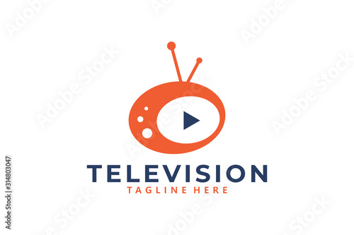 TV logo icon vector isolated