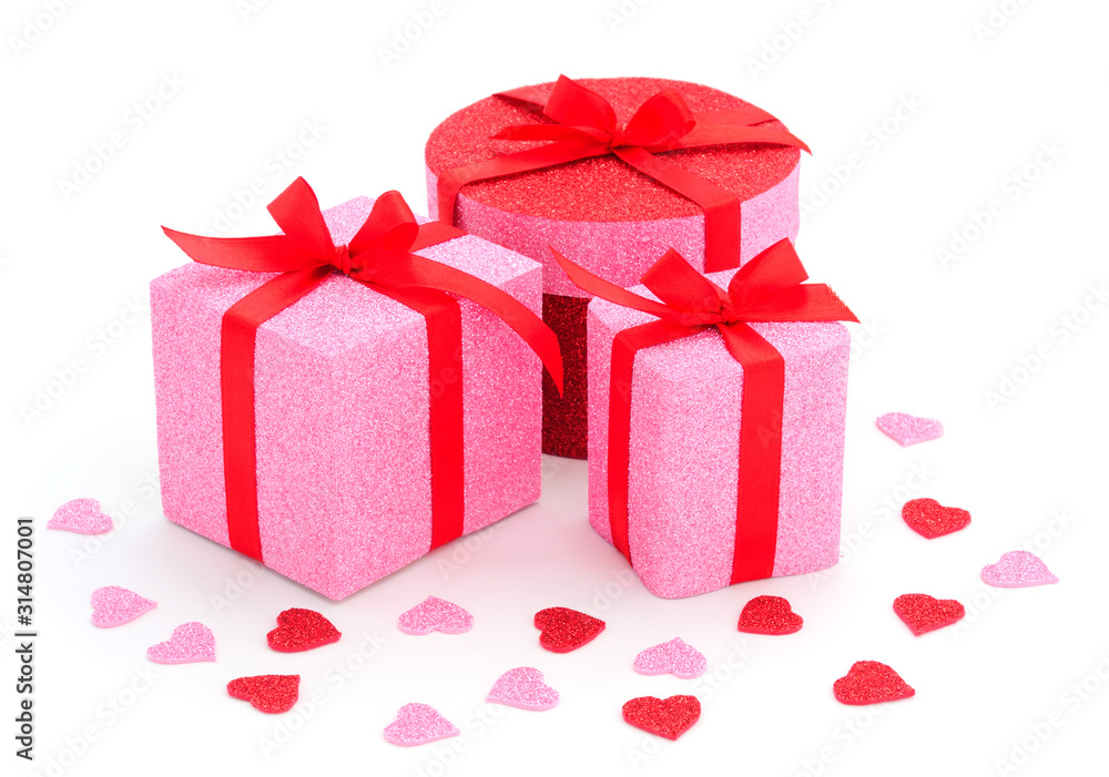 Gift boxes, gifts on a white background isolated.