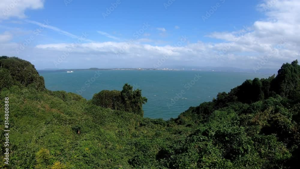 Wide Angle View Of Hakata Bay From Nokonoshima Island. Fukuoka, Japan Wide Angle View Of Hakata Bay From Nokonoshima Island. Fukuoka, Japan