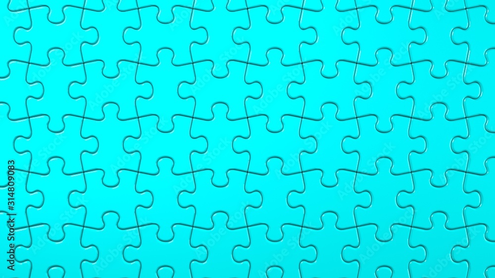 Pale Blue Jigsaw Puzzle.3D render illustration. Pale Blue Jigsaw Puzzle.3D render illustration.