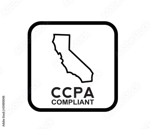California Consumer Privacy Act icon vector isolated