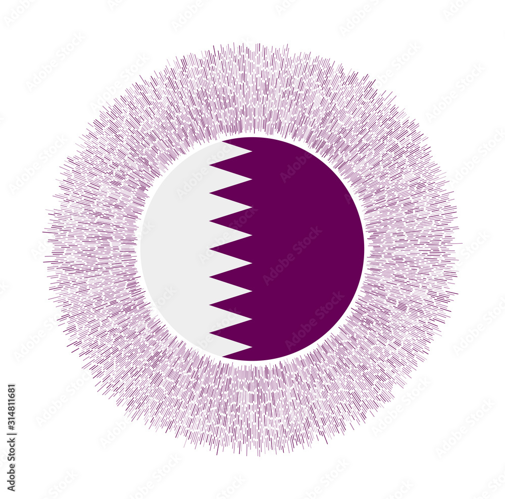 Flag Of Qatar With Colorful Rays Radiant Country Sign Shiny Sunburst With Qatar Flag Astonishing Vector Illustration Stock Vector Adobe Stock Flag Of Qatar With Colorful Rays Radiant Country Sign Shiny Sunburst With Qatar Flag Astonishing Vector Illustration Stock Vector Adobe Stock