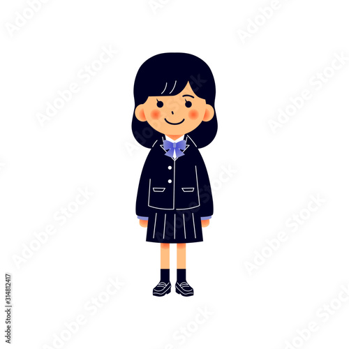 学生服の女の子（リボンブレザー）