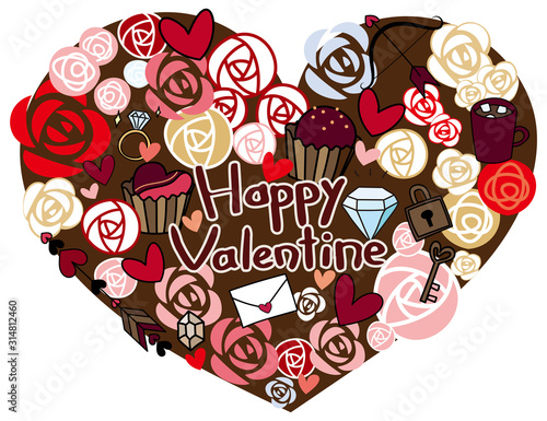 Valentine logo and illustration
