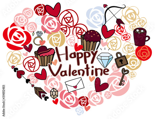 Valentine logo and illustration