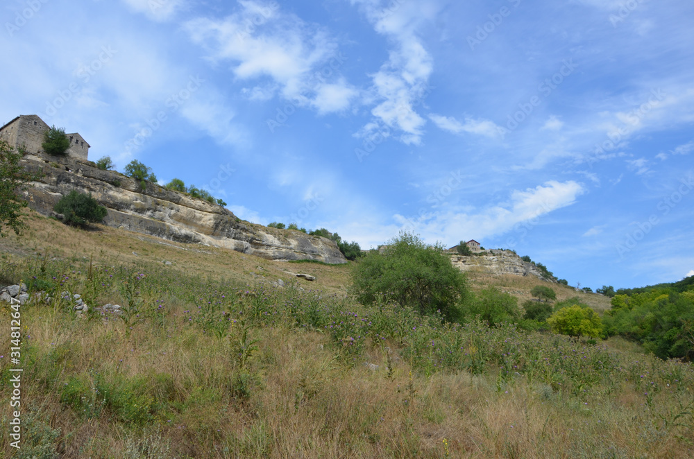 Mountain landscapes of Crimea. On the way to the ancient Chufut-Kale Mountain landscapes of Crimea. On the way to the ancient Chufut-Kale