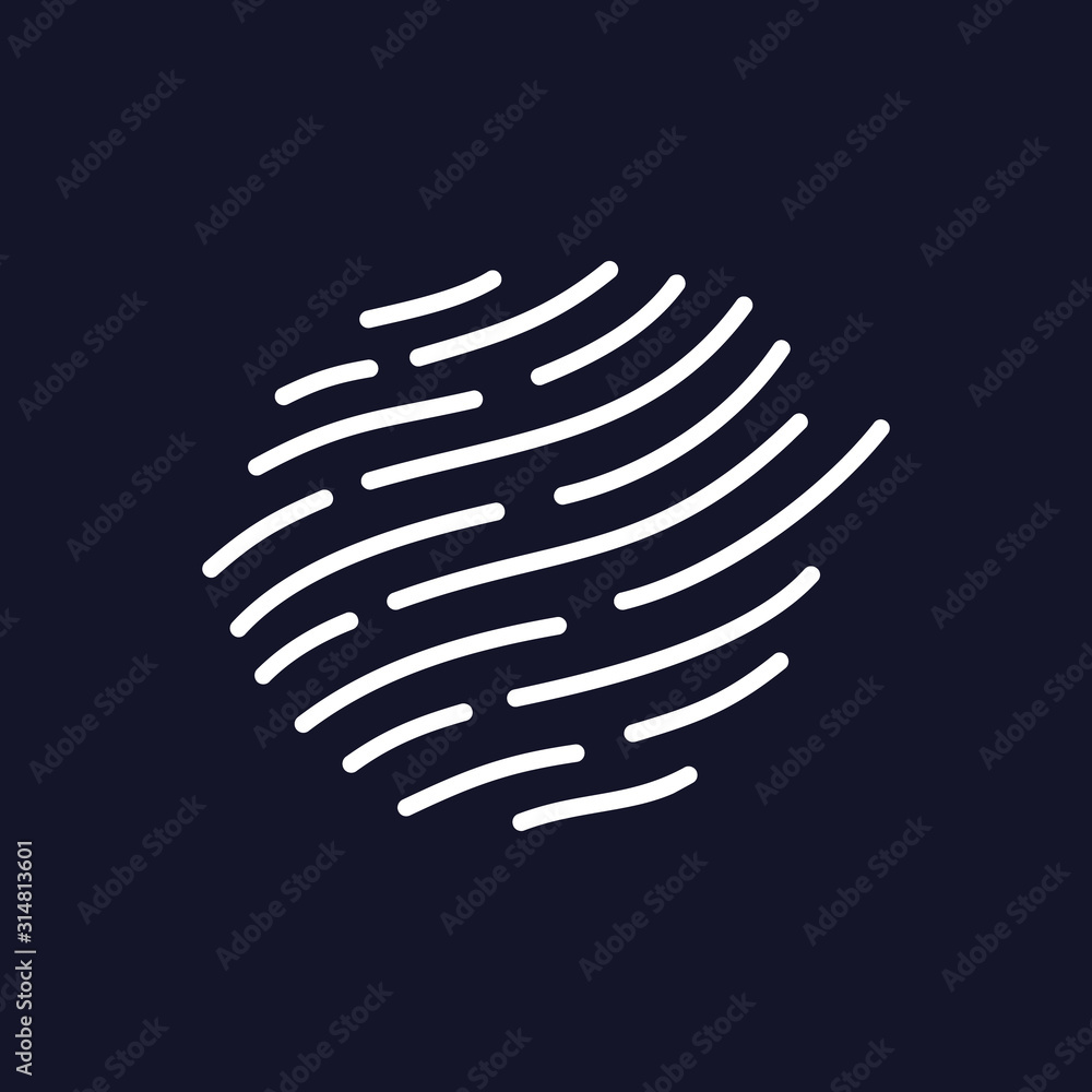 High-tech human fingerprint vector logo High-tech human fingerprint vector logo