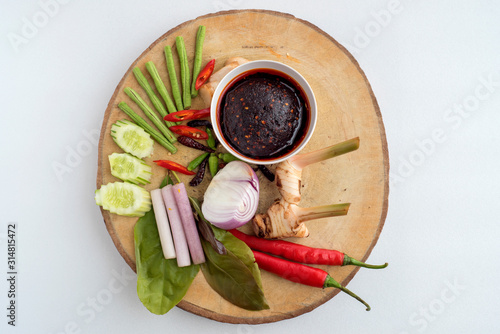 Slatternly chilli. Pepper water. with vegetables photo