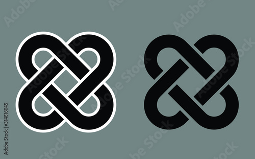 Chinese Traditional Knot style. Abstract Vector.