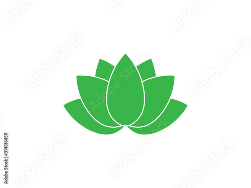 Flower, lotus icon. Vector illustration, flat design.