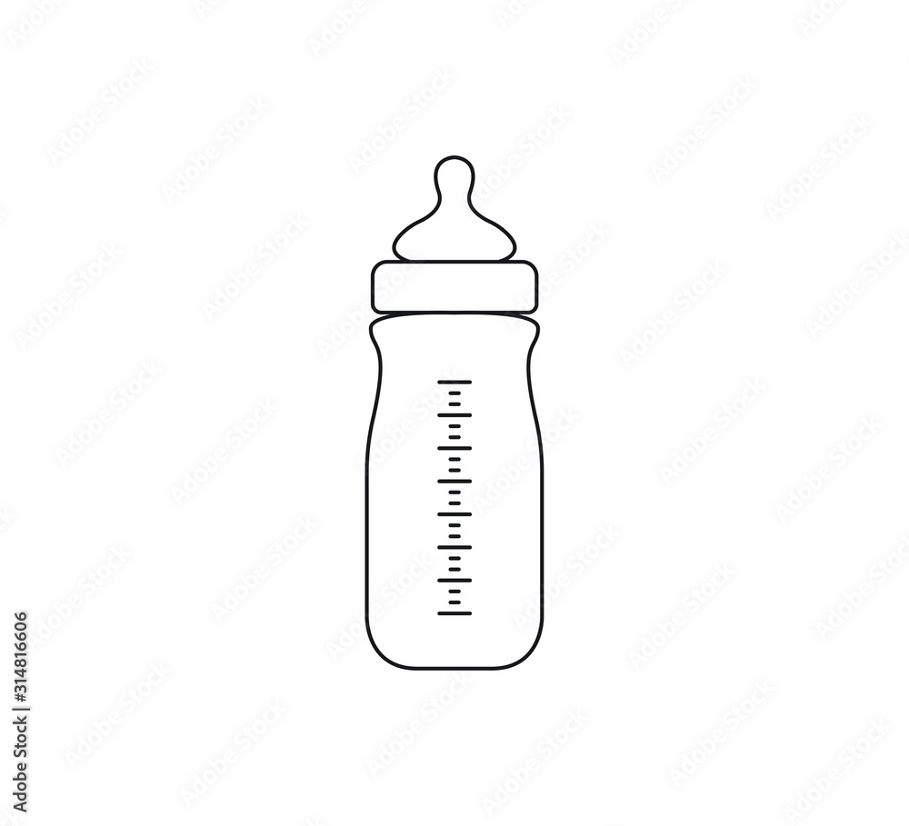 Baby Bottle icon. Vector illustration, flat design. Baby Bottle icon. Vector illustration, flat design.