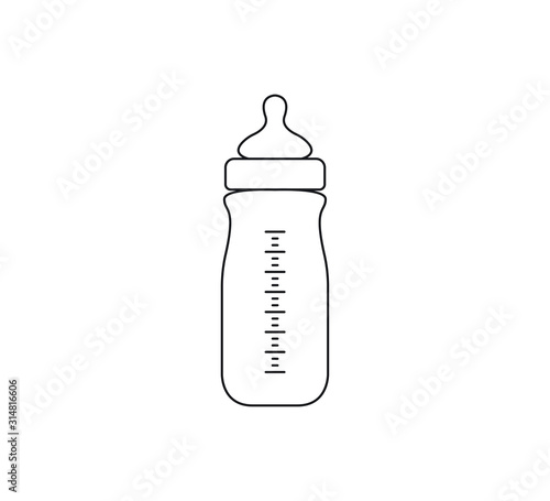 Baby Bottle icon. Vector illustration, flat design.