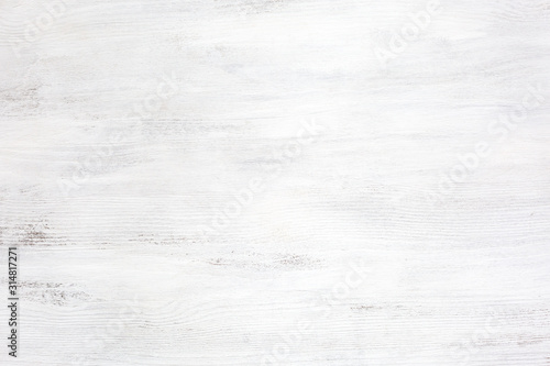 Old white wooden texture of rustic table. © Antonel