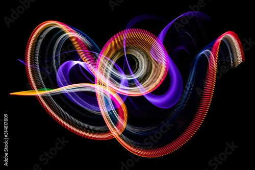 abstract colorful background with light painting