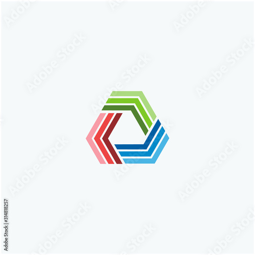 Trinity Icon Vector Logo Template Illustration Design. Engineering and Drilling icon. Construction vector L logo. Delta letter logo template, flat illustration, isolated, raster - VECTOR