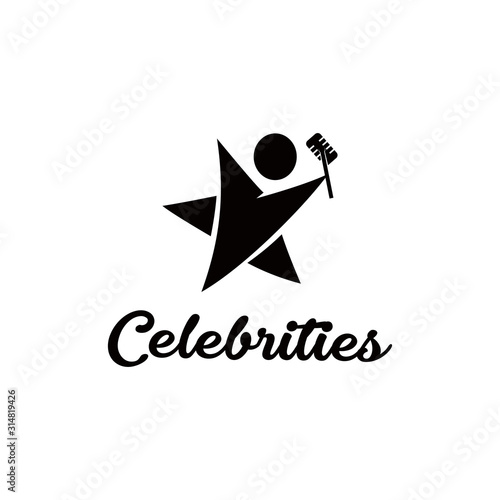 Celebrities logo. Star vector logo. celebrities, star, music, logo, celebrity, achievement, award, best, black, business, club, company, concept, corporate, creative, design, dream