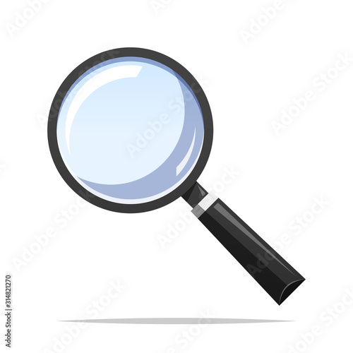 Magnifying glass vector isolated illustration photo