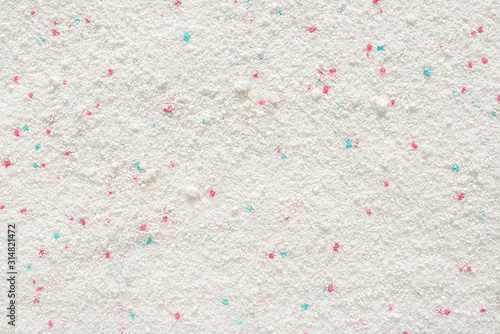 Laundry detergent or dishwasher powder texture