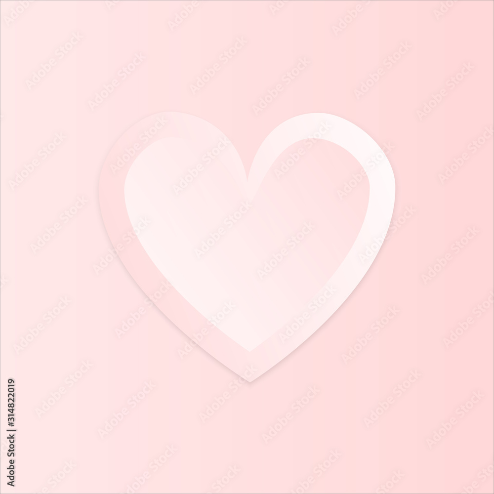 Shape of heart symbols of love flying on pink background. EPS10 Vector illustration use for Mother's, Valentine's Day, birthday greeting card.