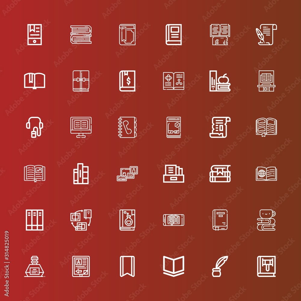 Editable 36 literature icons for web and mobile Editable 36 literature icons for web and mobile