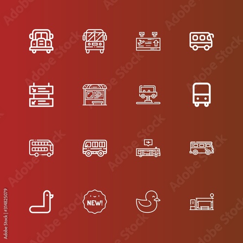 Editable 16 arrival icons for web and mobile