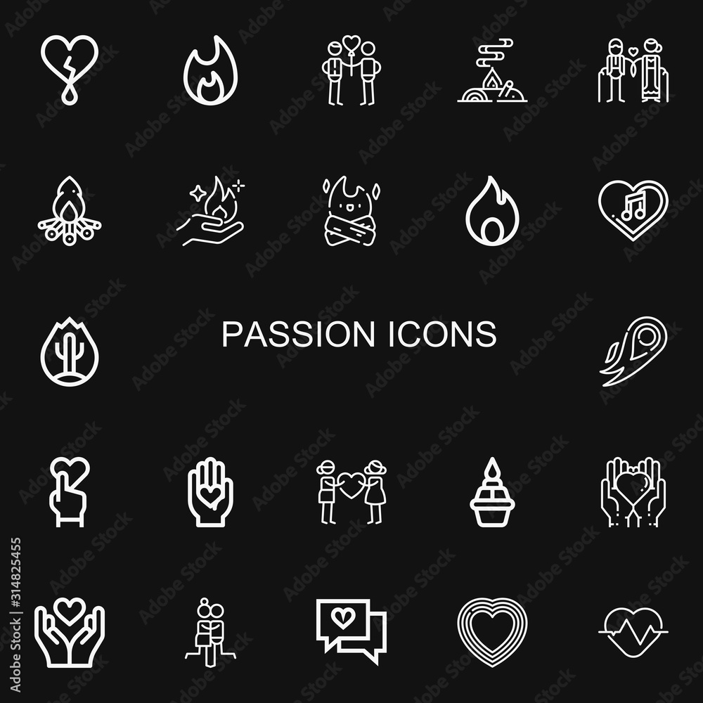 Editable 22 passion icons for web and mobile Editable 22 passion icons for web and mobile