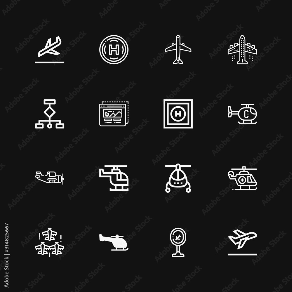 Editable 16 landing icons for web and mobile
