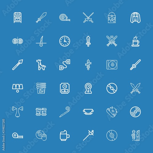 Editable 36 long icons for web and mobile