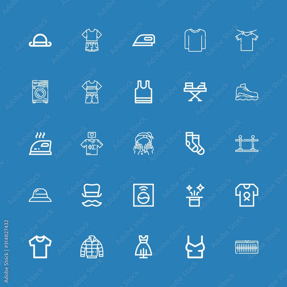 Editable 25 clothing icons for web and mobile Editable 25 clothing icons for web and mobile