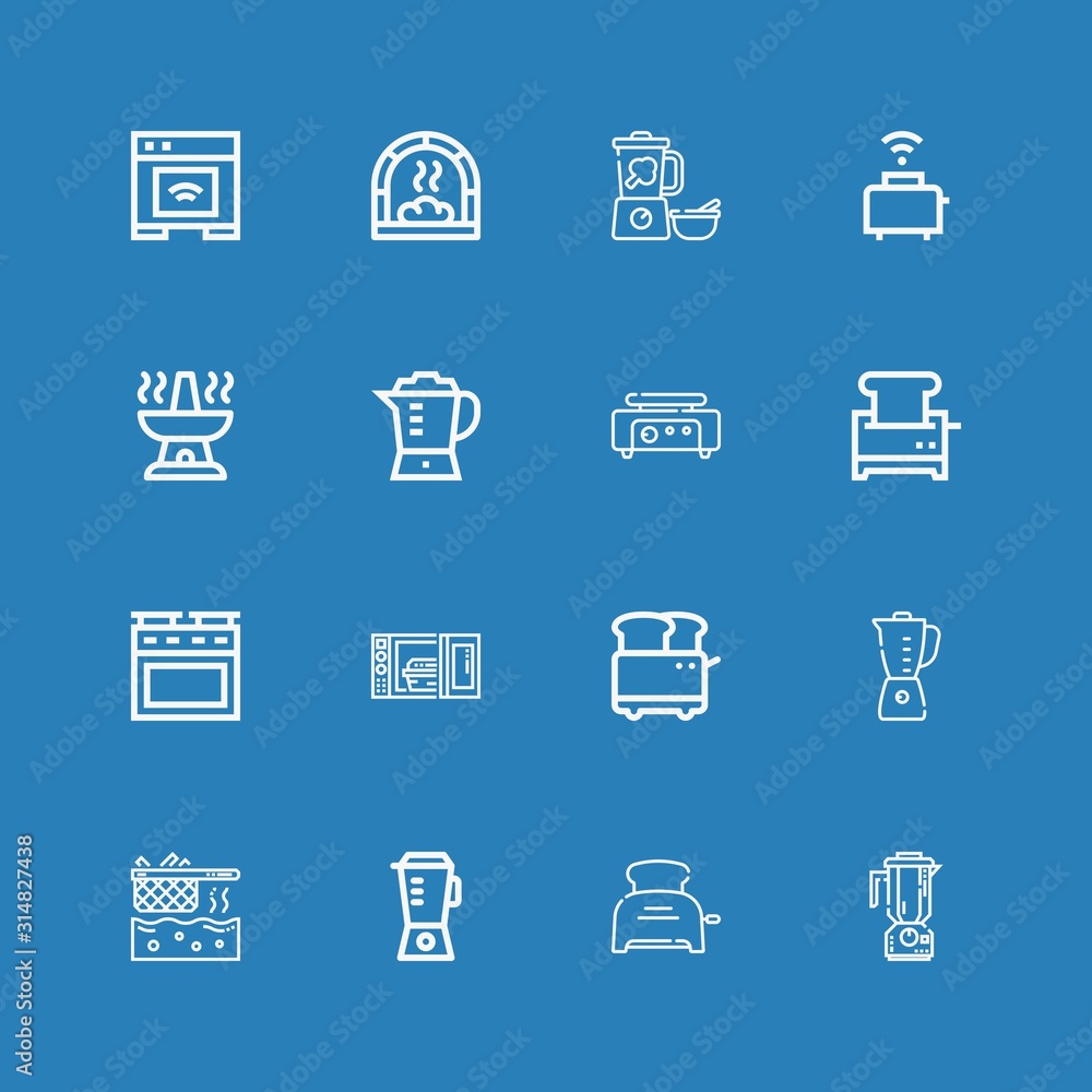 Editable 16 toaster icons for web and mobile
