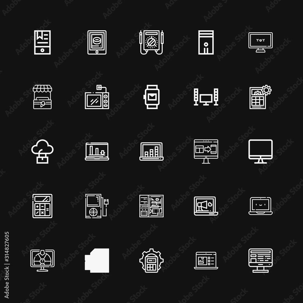 Editable 25 display icons for web and mobile Editable 25 display icons for web and mobile