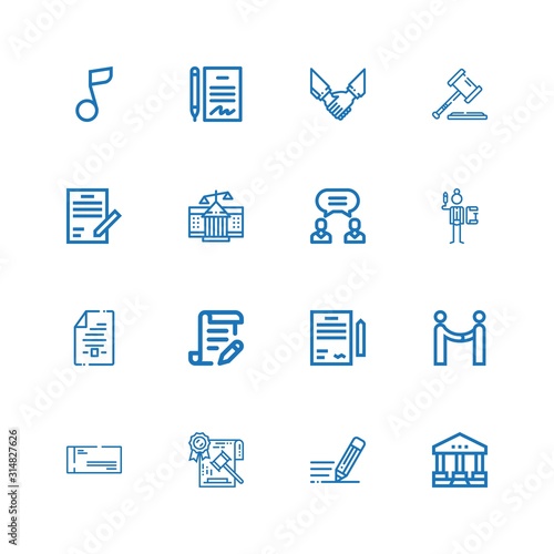 Editable 16 signature icons for web and mobile