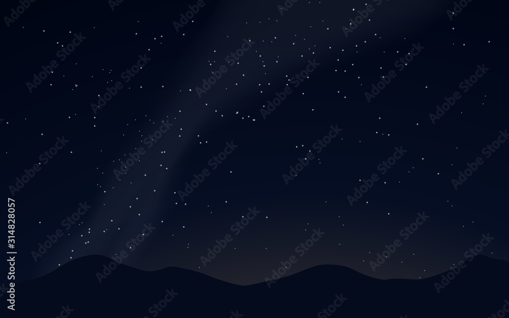 Milky way with stars. Vector illustration