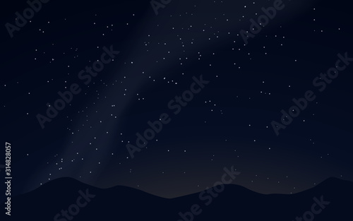 Milky way with stars. Vector illustration