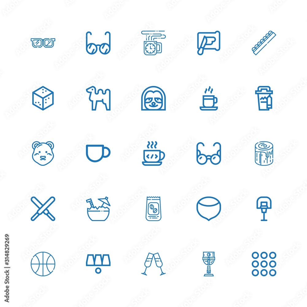 Editable 25 brown icons for web and mobile