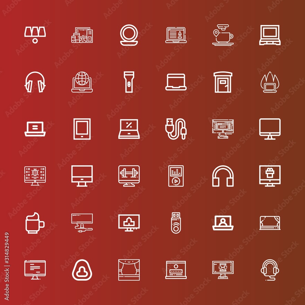 Editable 36 portable icons for web and mobile Editable 36 portable icons for web and mobile