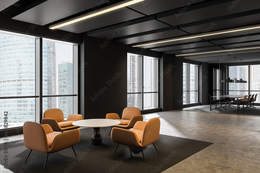 Office waiting room and meeting room interior - obrazy, fototapety, plakaty 