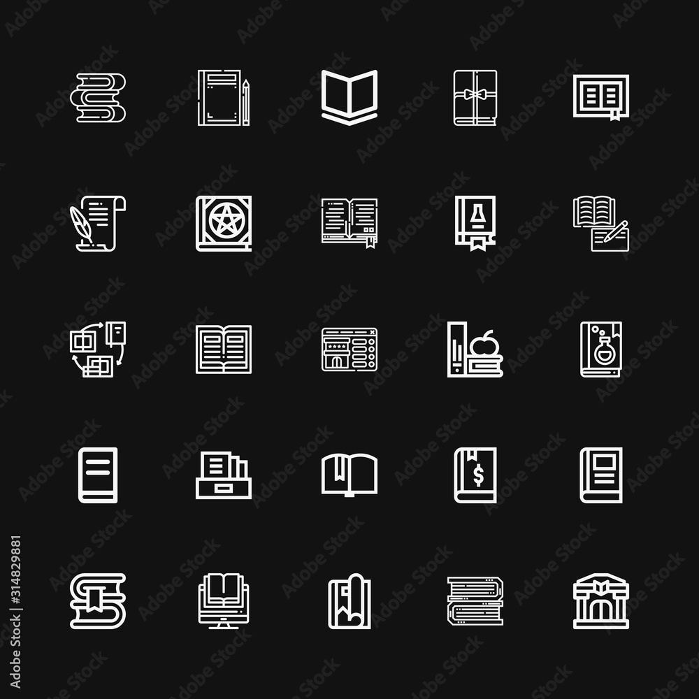 Editable 25 novel icons for web and mobile