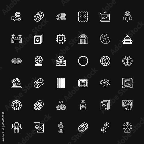 Editable 36 chip icons for web and mobile