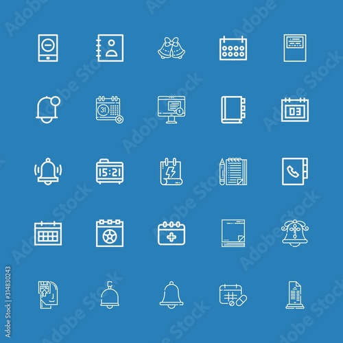 Editable 25 reminder icons for web and mobile