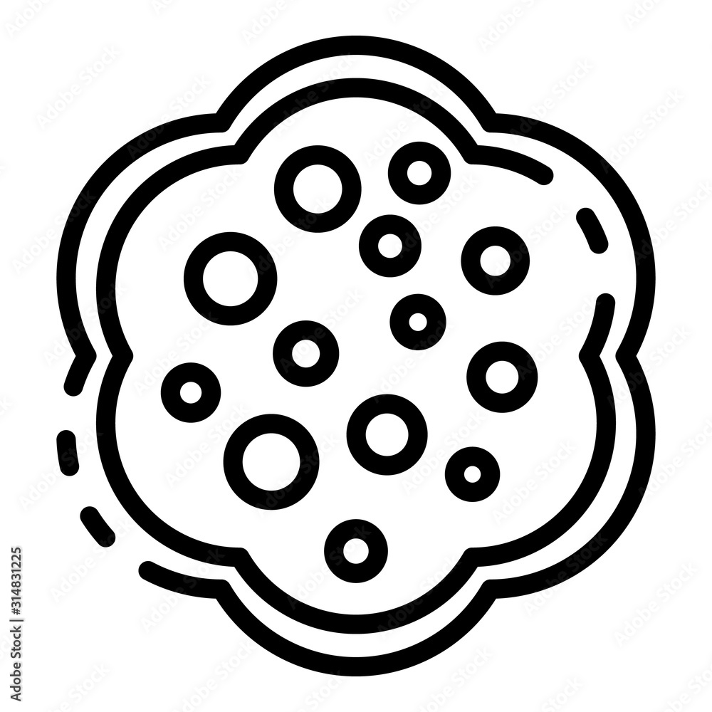 Obraz premium Snack cookie icon. Outline snack cookie vector icon for web design isolated on white background