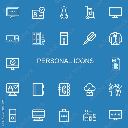 Editable 22 personal icons for web and mobile