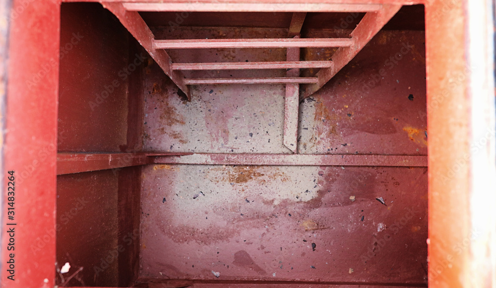 The texture is metallic. Industrial background from an old rusty metal. Textured metal background with rust and cracks.