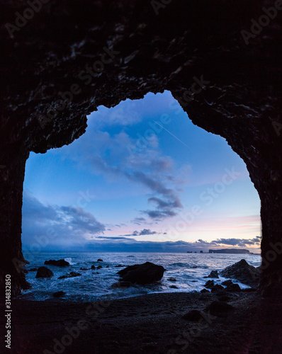 Sea cave at Reynisfjara Beach, Iceland