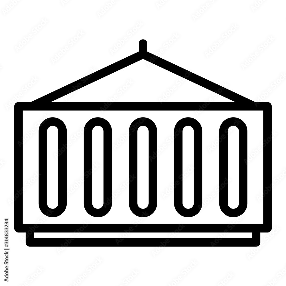 Box container icon. Outline box container vector icon for web design isolated on white background Box container icon. Outline box container vector icon for web design isolated on white background